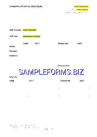 SOP Template 1 doc pdf free